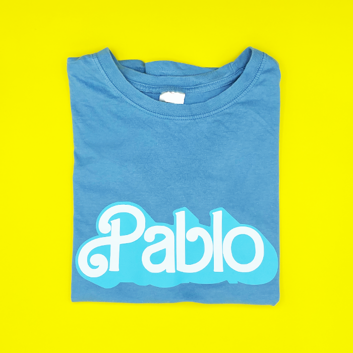 Camiseta estilo Barbie/Ken personalizada